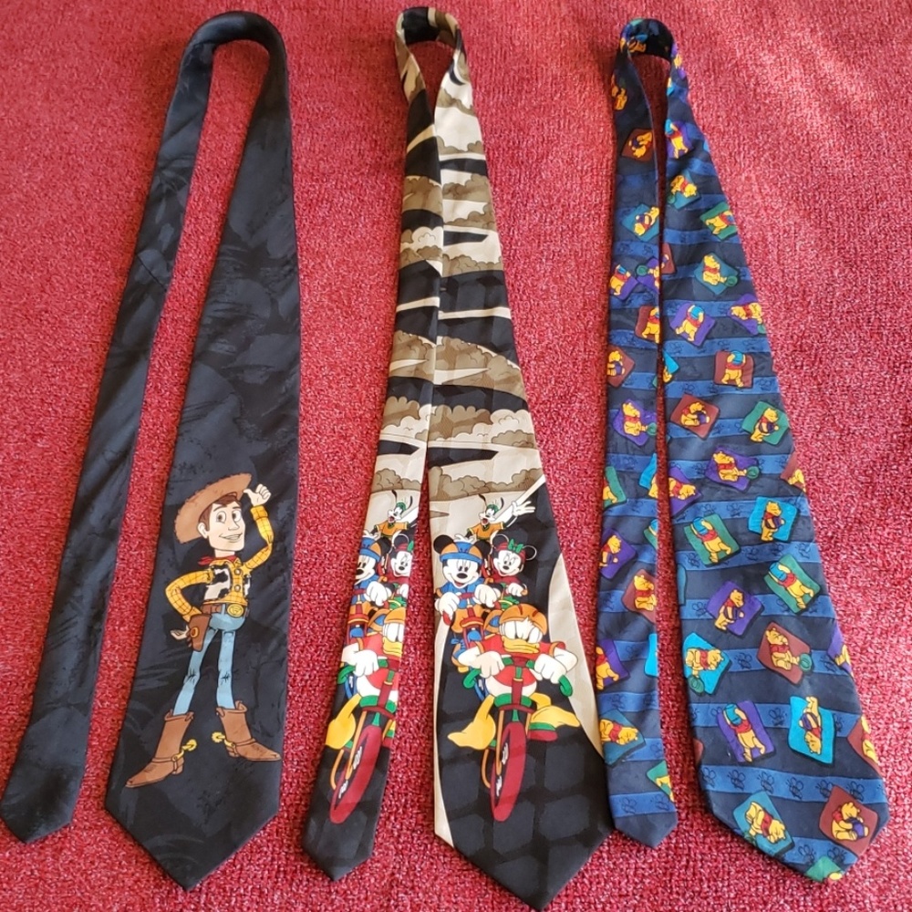 3 Vintage Disney Ties